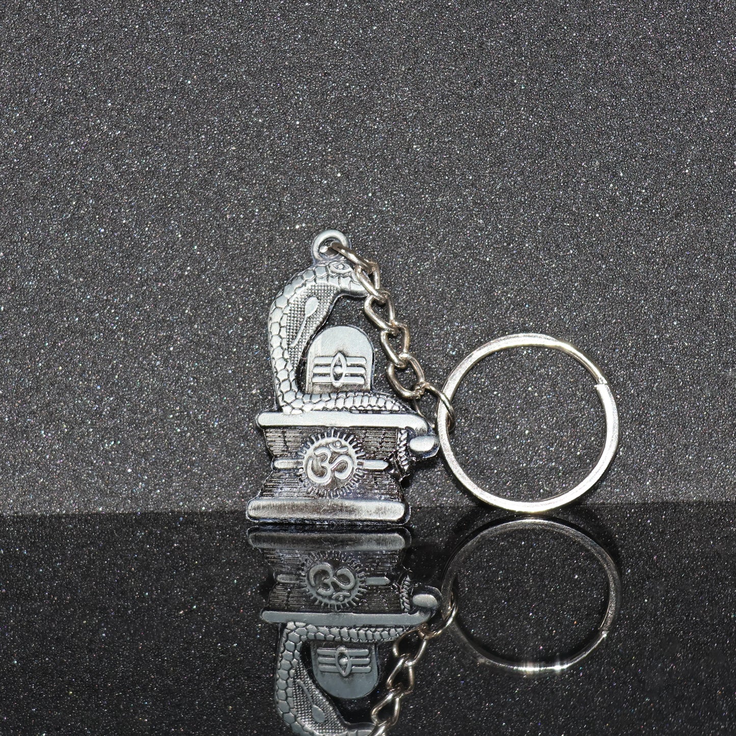 Lord Shiva Lingam with Serpent Silver Keychain (1 Pc) - Happy Price - Image 5