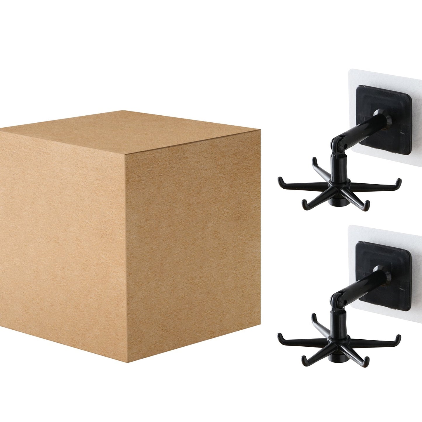 360 Rotatable  Hooks For Hanging (Pack Of 2) (Brown Box) - Happy Price - Image 1