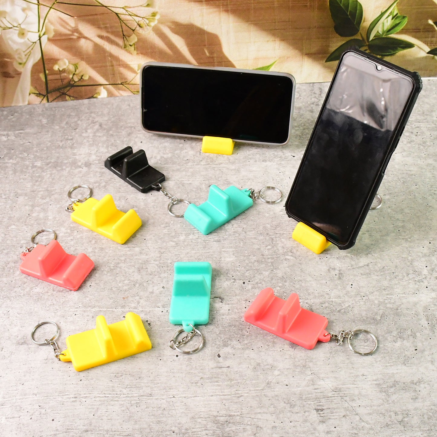 Plastic 2-in-1 Mobile Stand Keychain (9 Pc) - Happy Price - Image 5