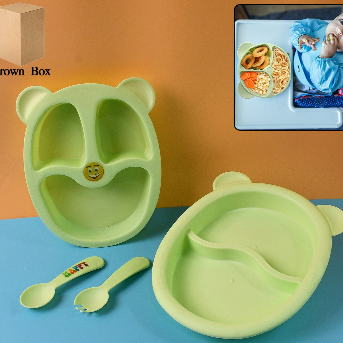 Premium 4-piece Kids Mealtime Feeding Set - Happy Price - Image 1
