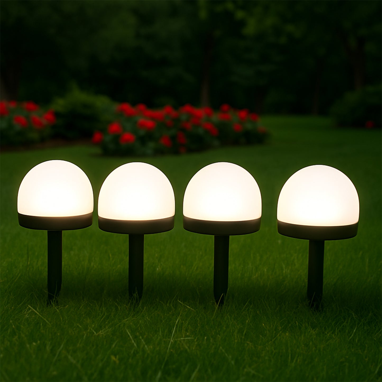 Dome Solar Garden Light Set (4 Pc) - Happy Price - Image 5