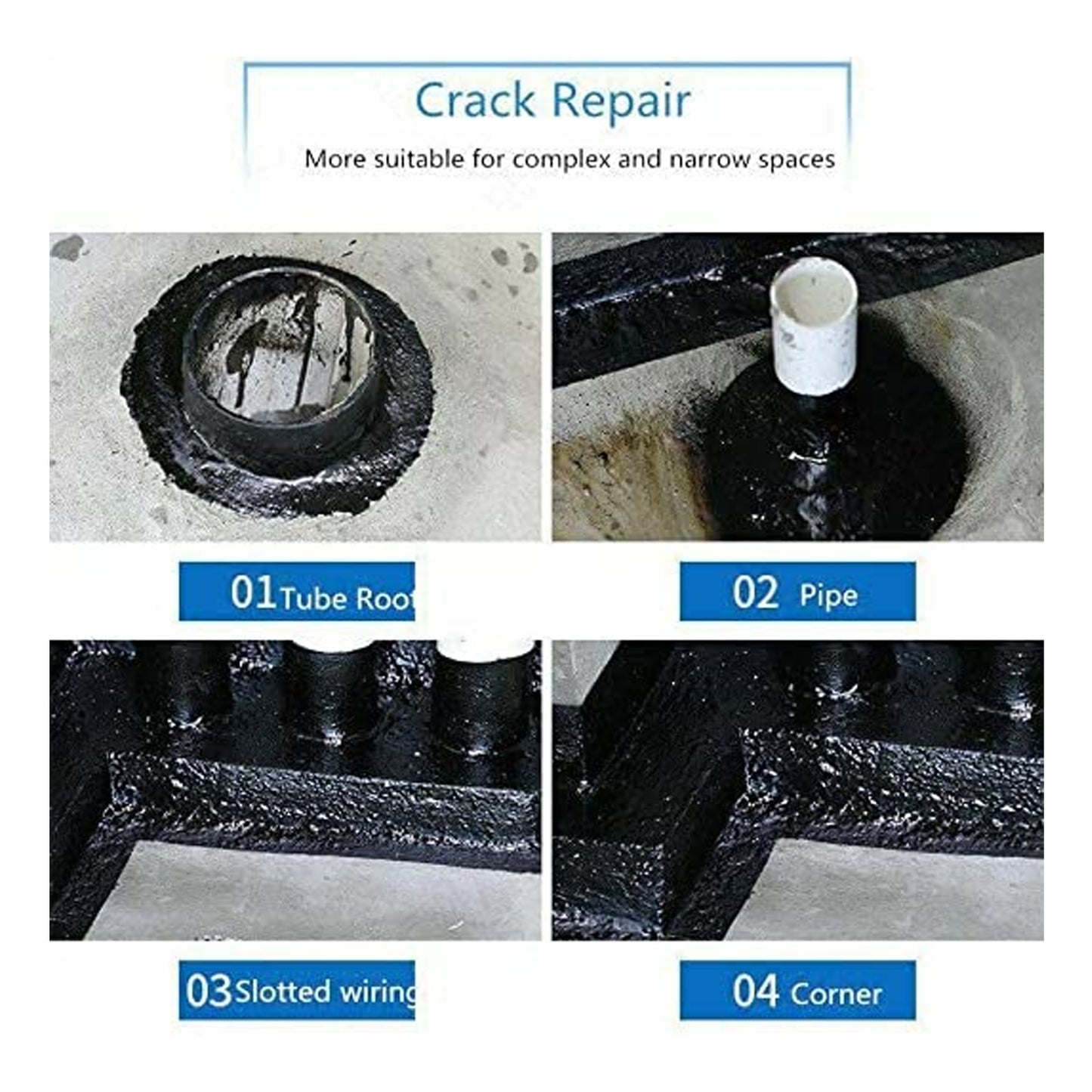 Waterproof Leak Filler Spray Rubber Flexx Repair  Sealant - Point To Seal Cracks Holes Leaks Corrosion More For Indoor Or Outdoor Use Black Paint (450 Ml) - Happy Price - Image 7