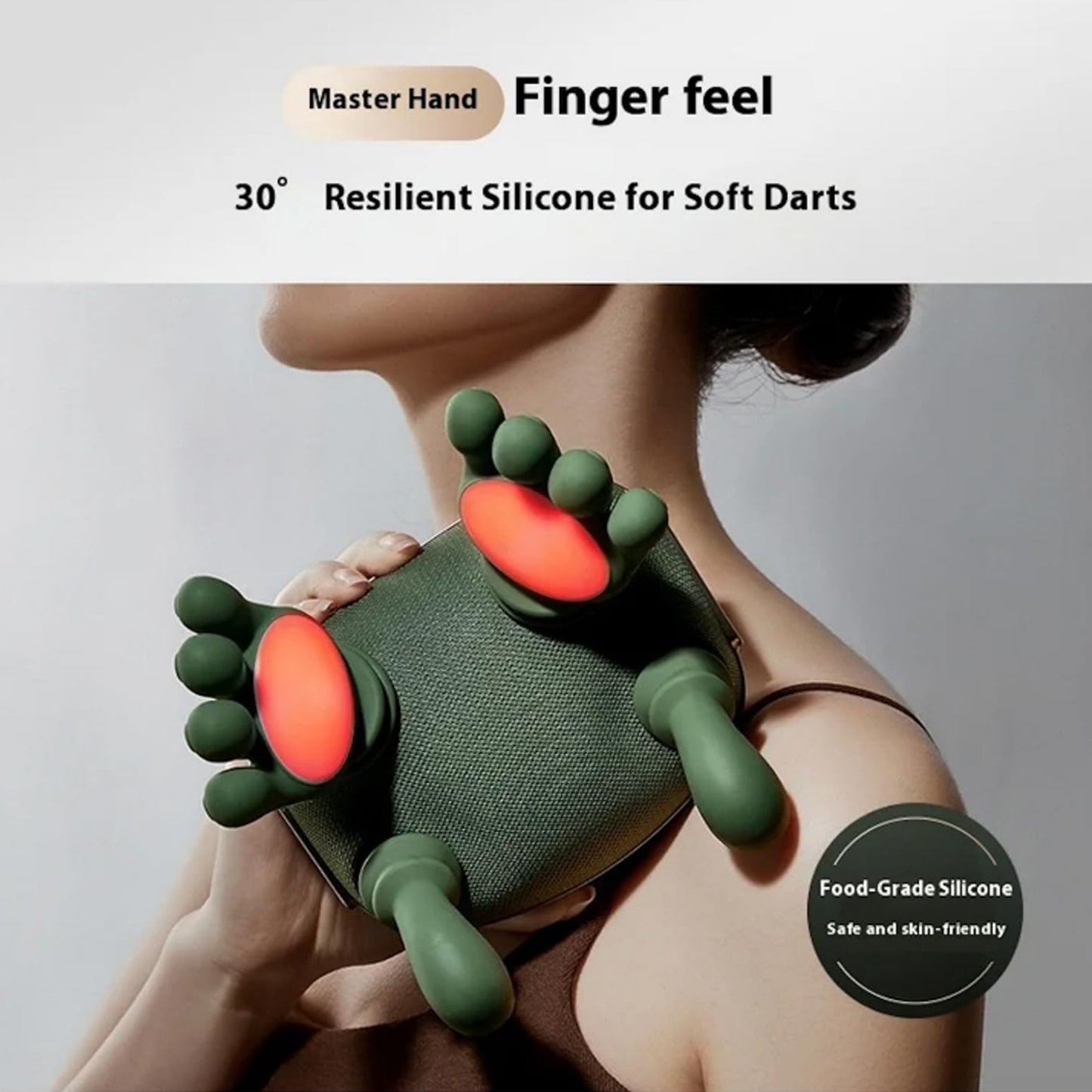 Rechargeable Neck & Shoulder Massager with Heat and Deep Kneading - Happy Price - Image 3