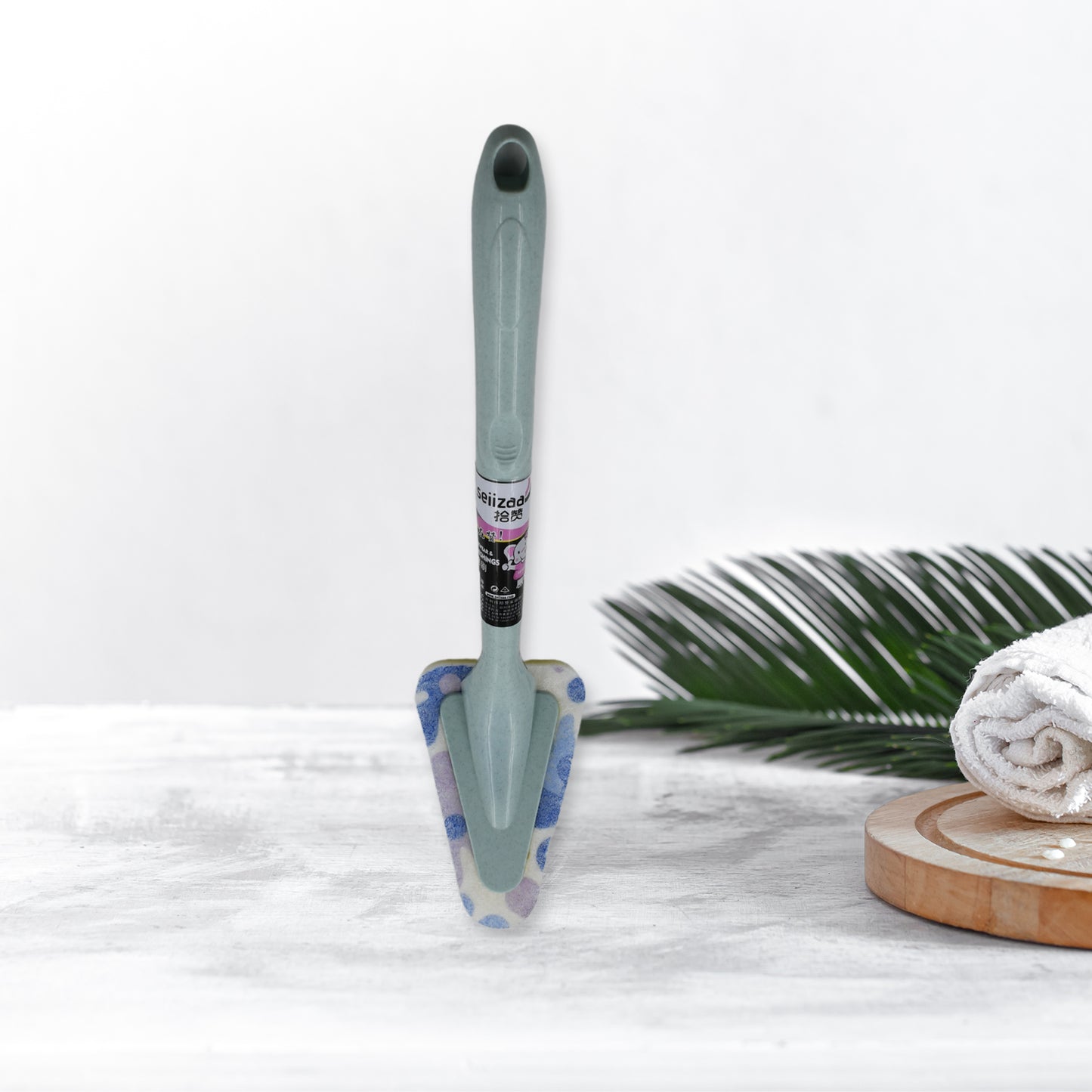 Cleaning Supplies Kitchen Handle Universal Triangular Sponge Multifunctional Bathroom Brush Long Handle Kitchen  Dining  Bar - Happy Price - Image 3