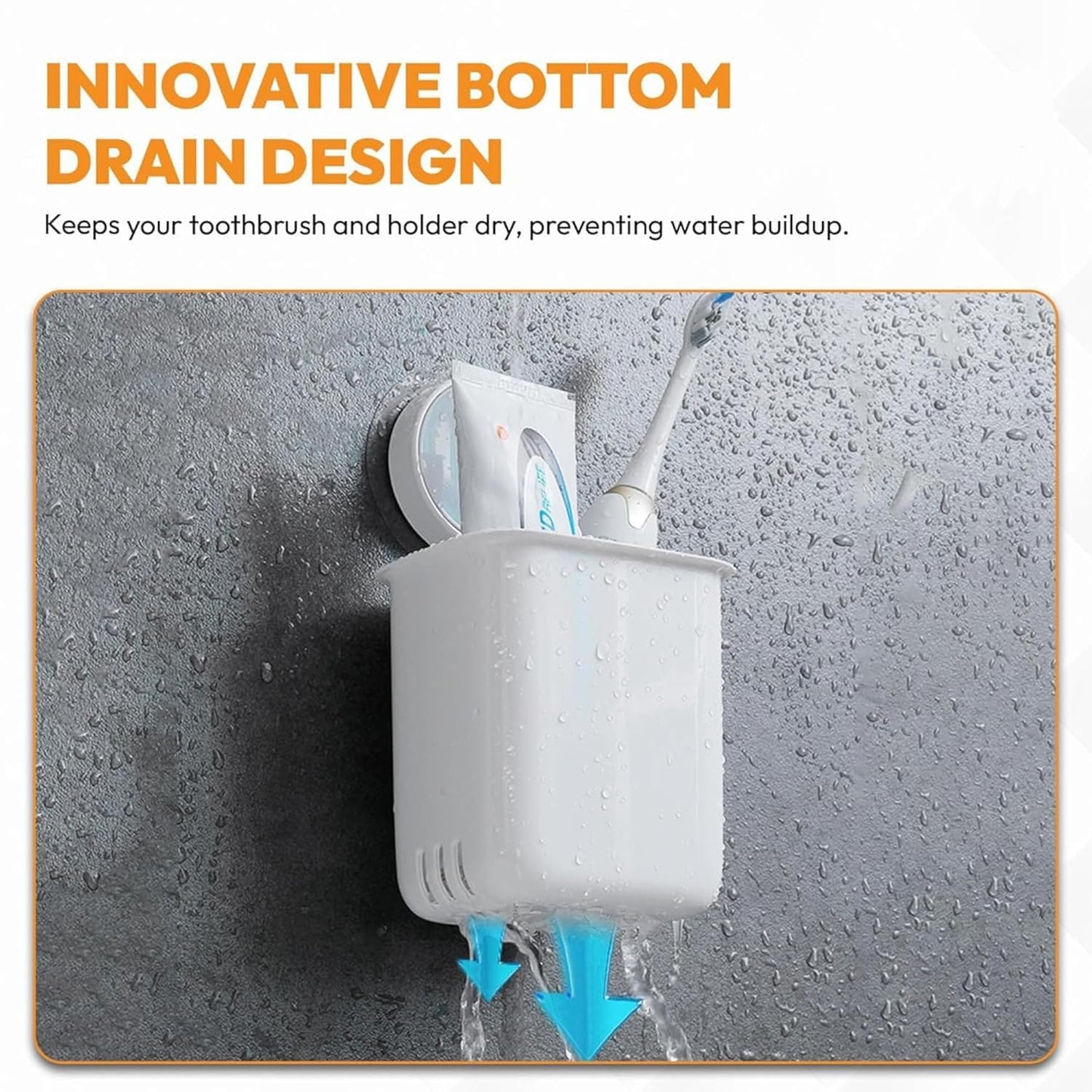 Wall Mounted Bathroom Organizer Cups - 2 Pc Set - Happy Price - Image 4