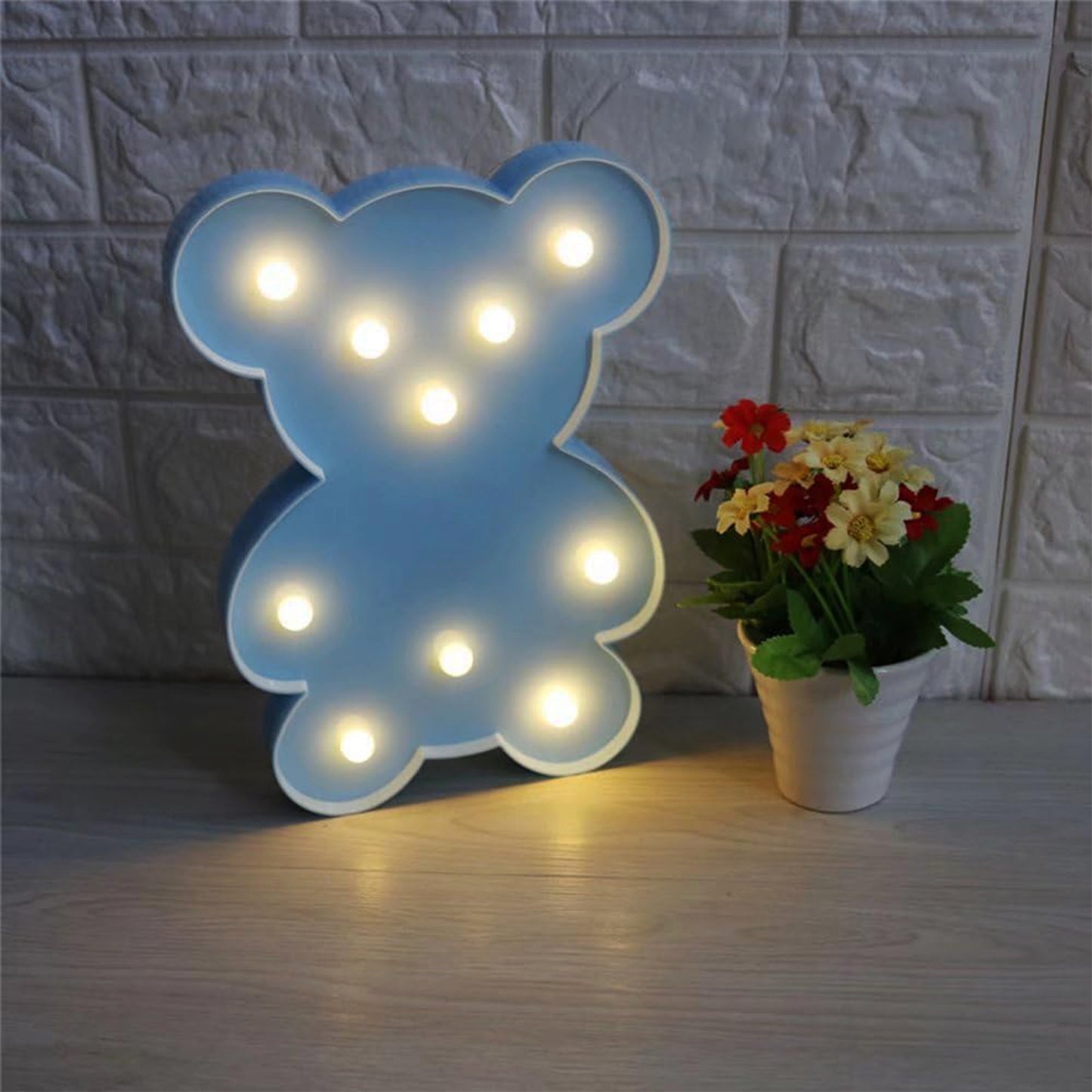 Teddy Bear LED Night Light - Battery Operated Decorative Lamp (1 Pc) - Happy Price - Image 6