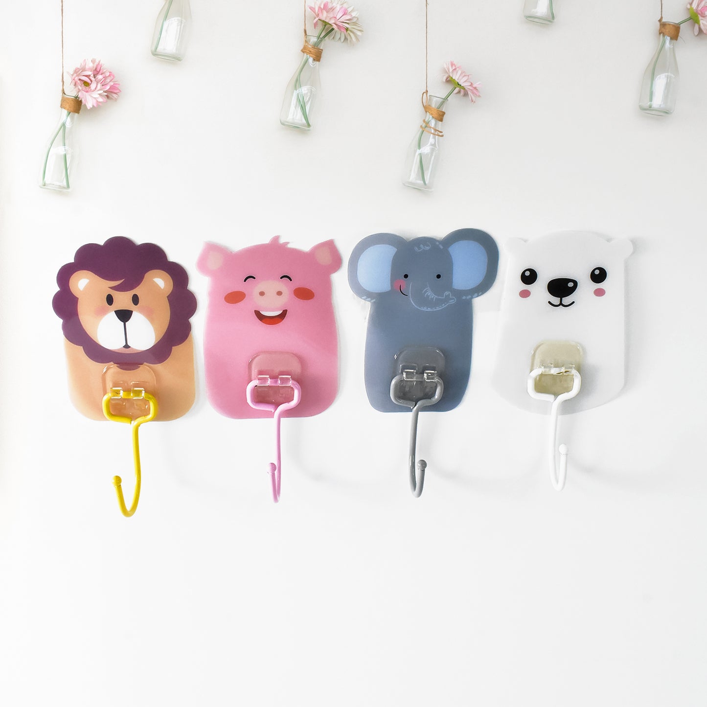Wall Mounted Cartoon Hooks Self Adhesive Hooks (10 Pcs Set) - Happy Price - Image 4