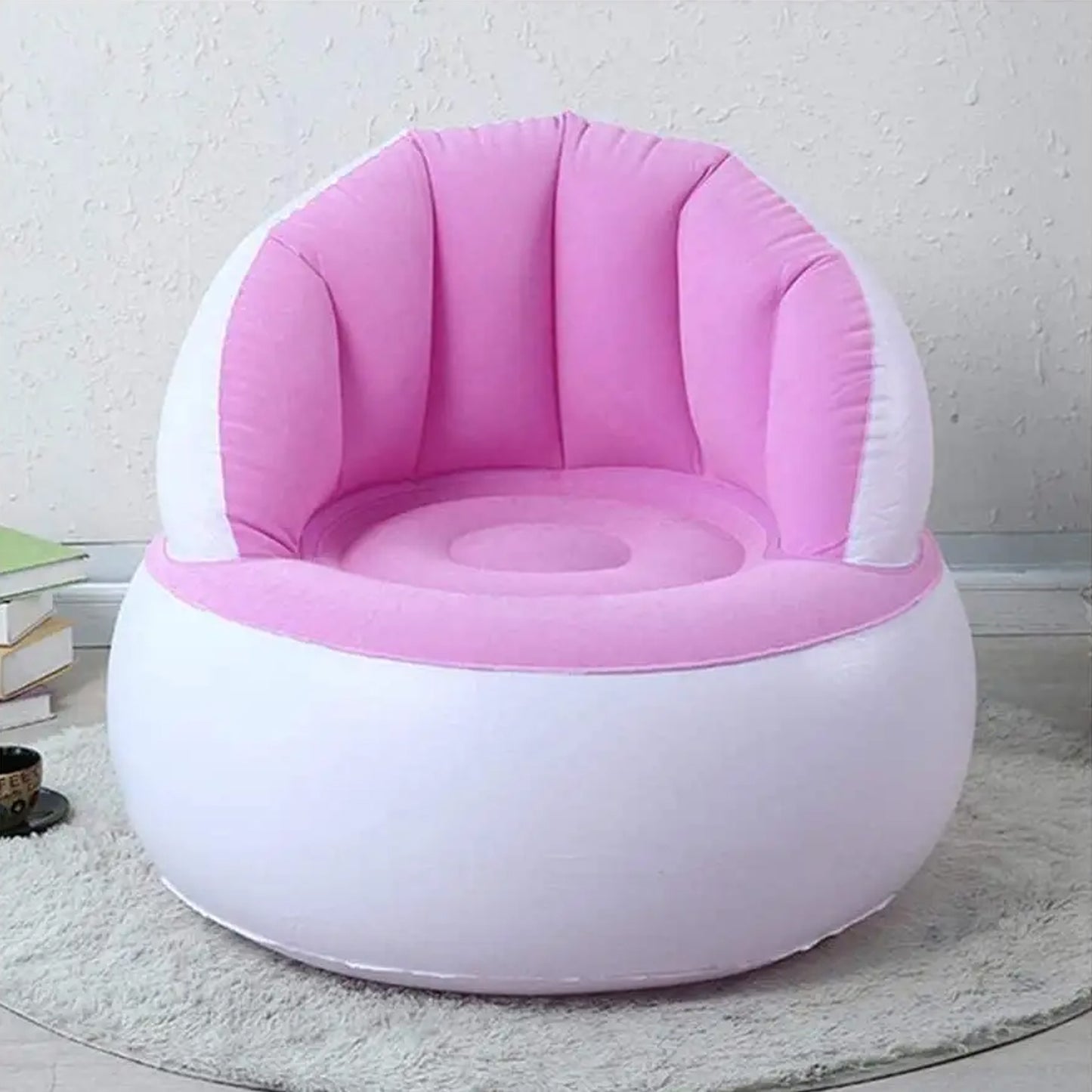 Kids Inflatable Sofa Chair With Backrest  Foot Air Pump With Hose (1 Set  85x74 Cm Approx) - Happy Price - Image 2
