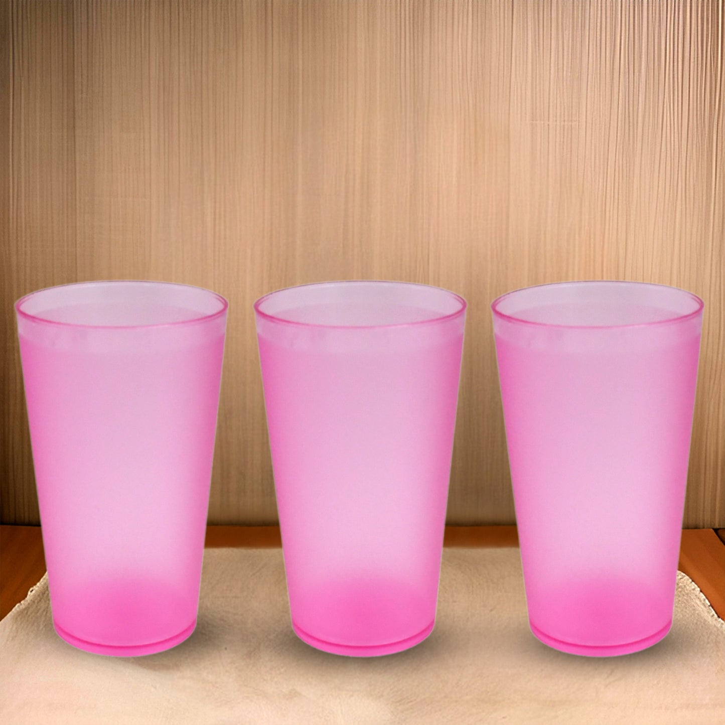a 6 Pcs Large Plastic Glass 300ml Used In All Kinds Of Kitchen And Official Purposes For Drinking Water And Beverages Etc. - Happy Price - Image 3