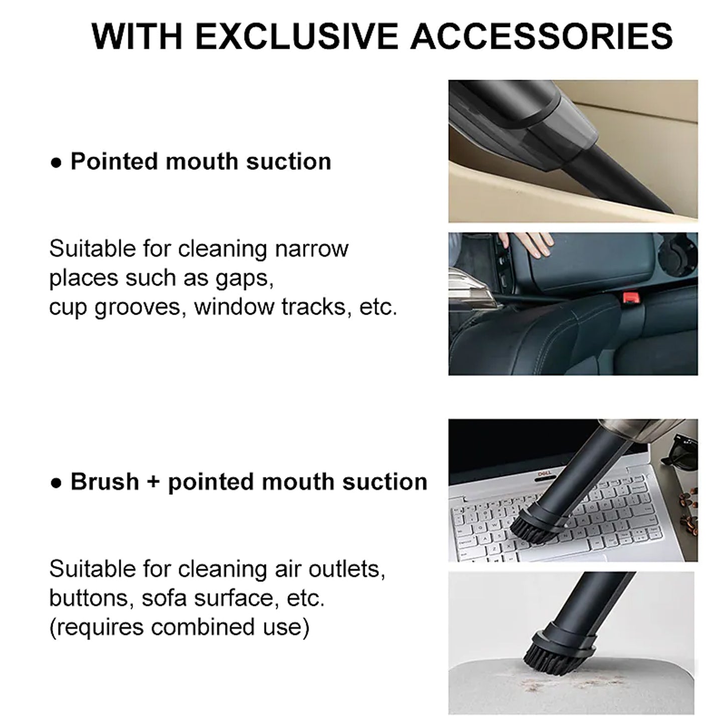 Portable Vacuum Cleaner Wireless Usb High Power Strong Suction Handheld Vacuum Cleaner For Home Cars - Happy Price - Image 5