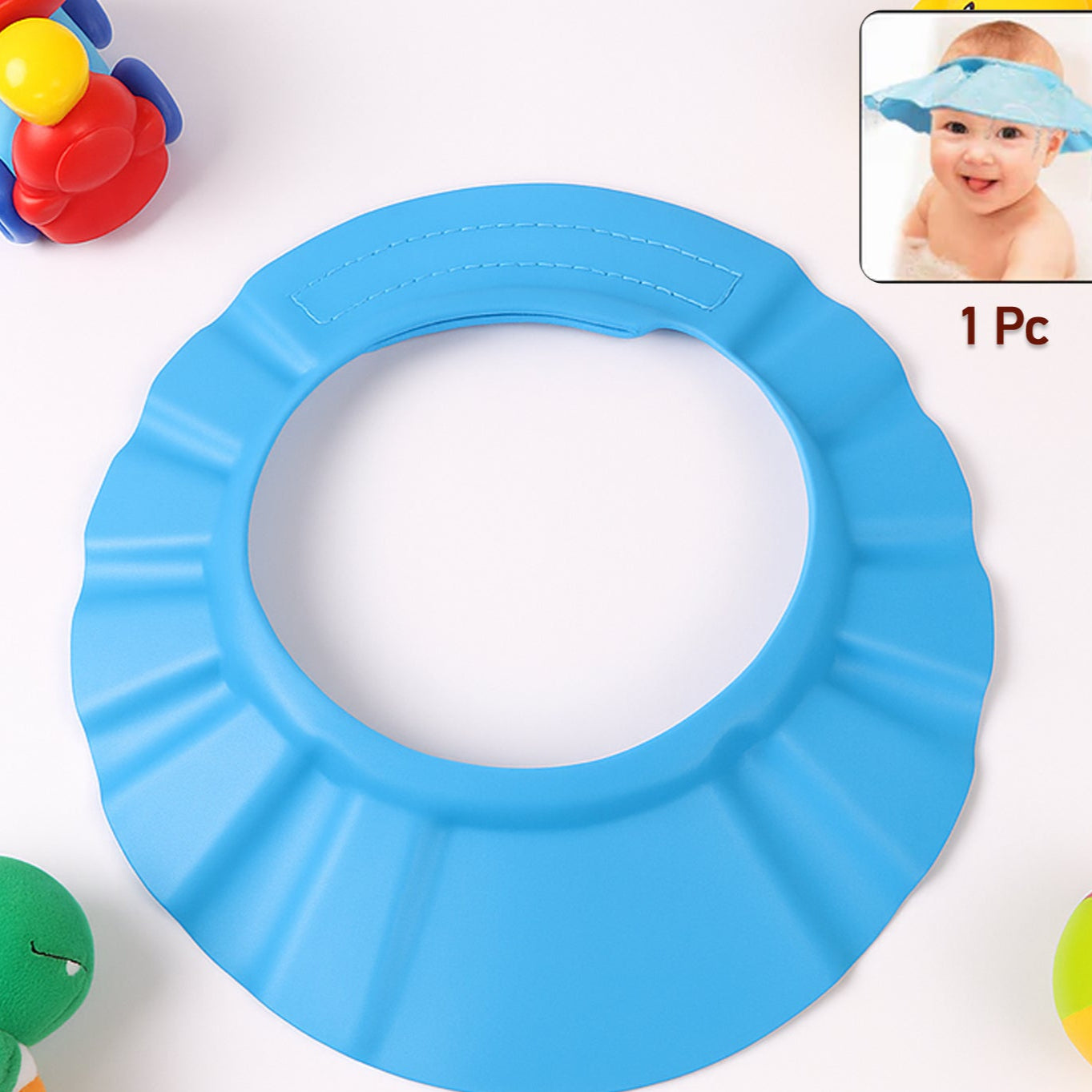 Adjustable Baby Shower Cap  Hat (1 Pc  Mix Design  Size) - Happy Price - Image 1