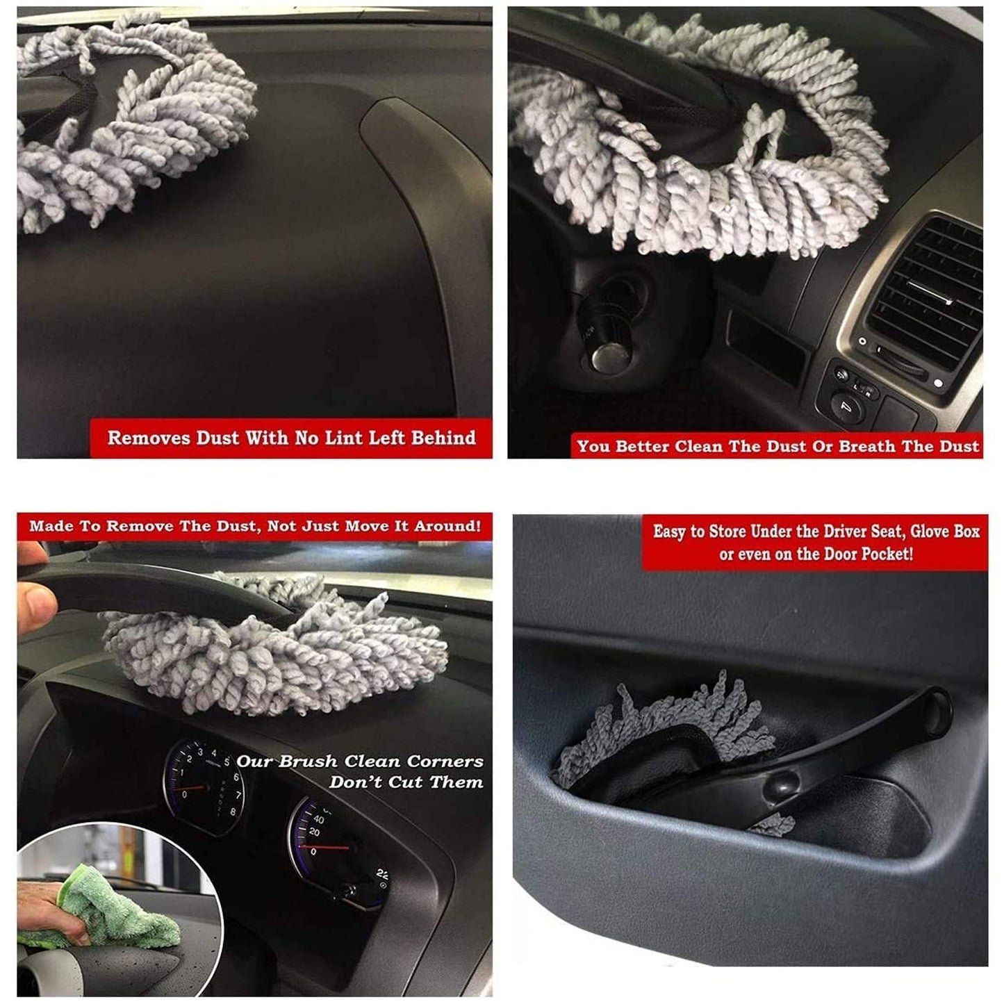 Microfiber Car Duster Brush with Handle for Exterior & Interior Cleaning - Happy Price - Image 7