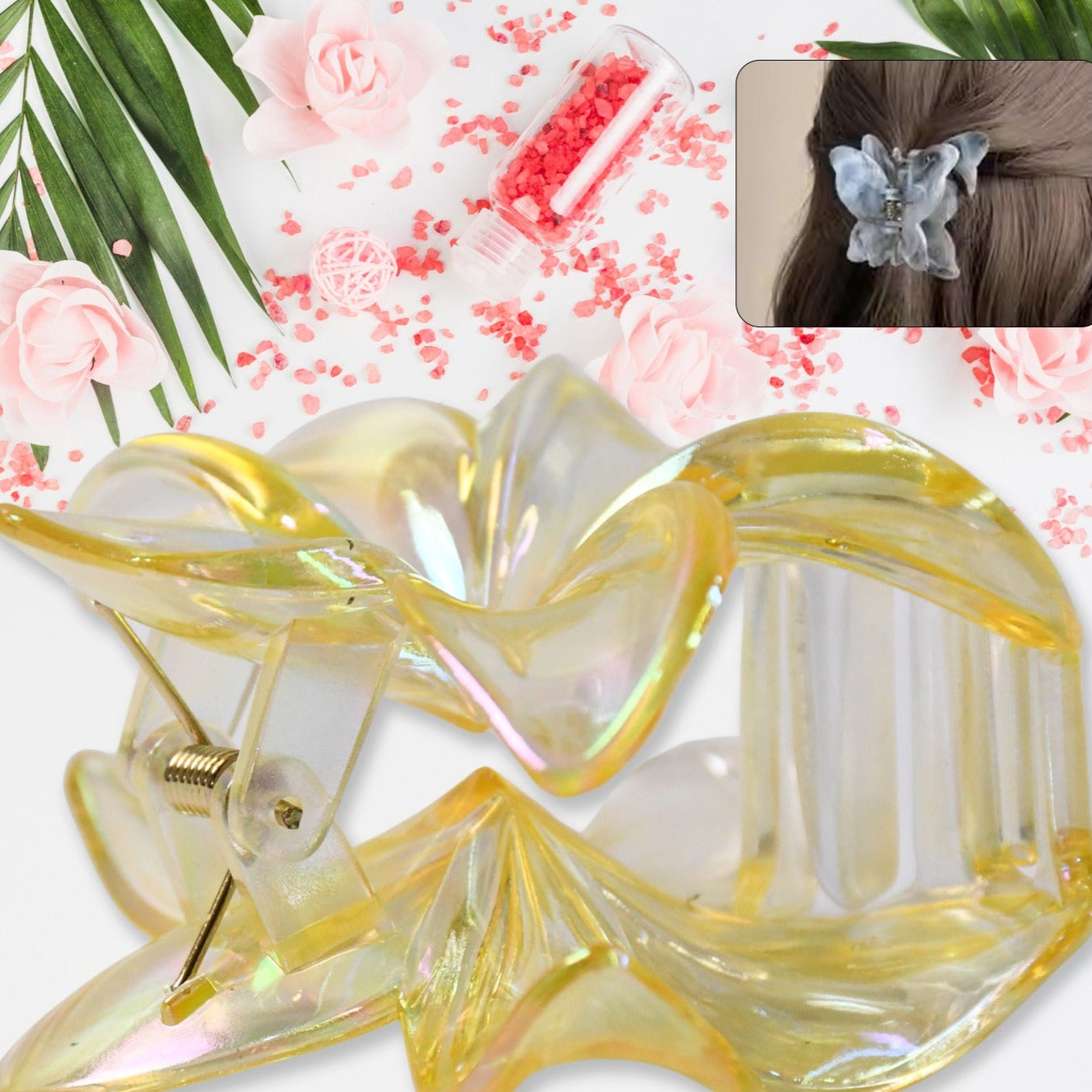 Hair Clamp Grip Simple Matte Hair Barrette Clamp Charming Decoration Hair Fixation Decorative For Face Washing - Happy Price - Image 1