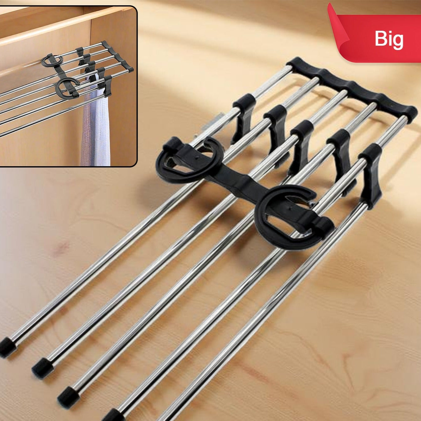 Adjustable Big Trouser Pants Hanger Organizer - Happy Price - Image 1