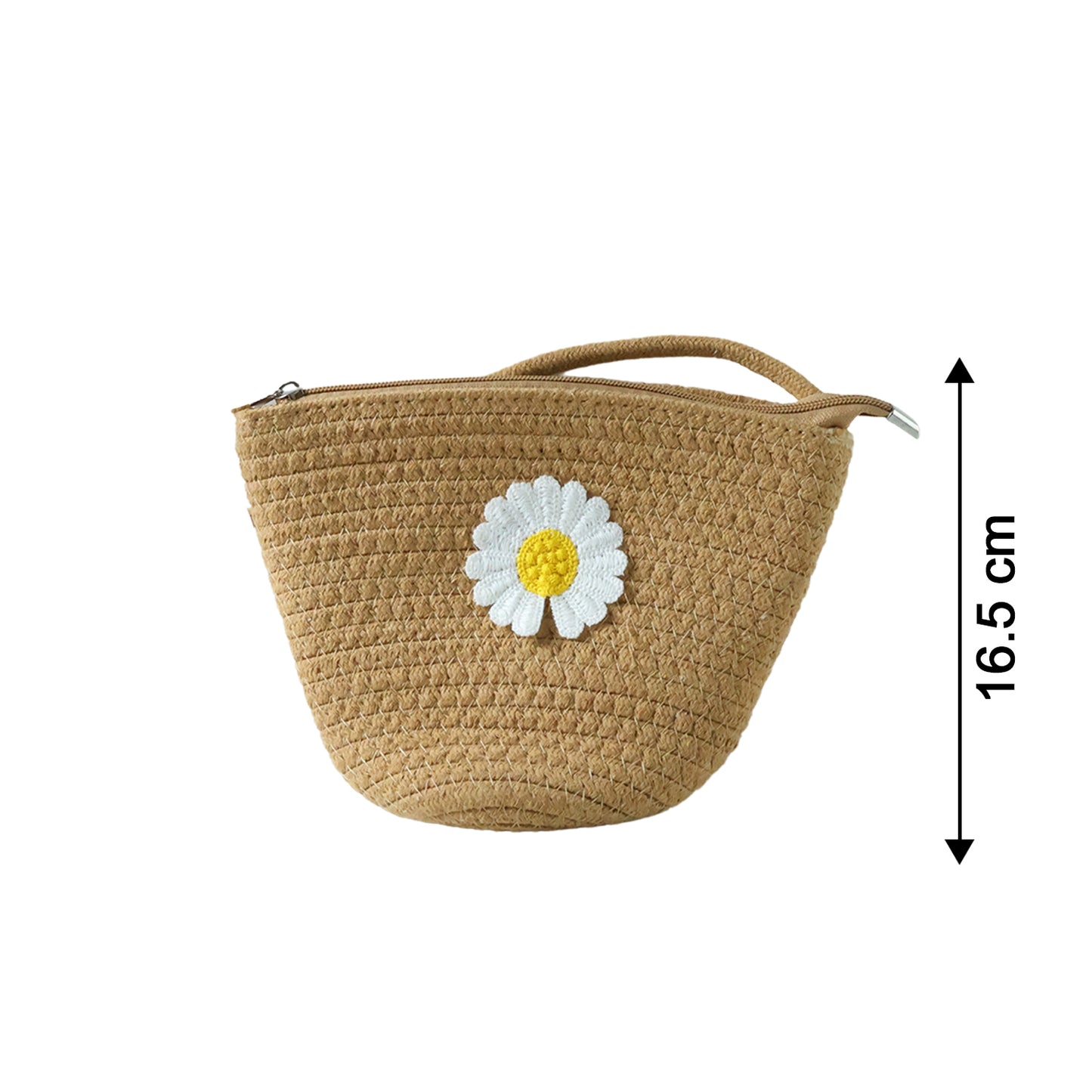 Stylish Jute Crossbody Sling Bag (1 Pc 17x23 Cm)