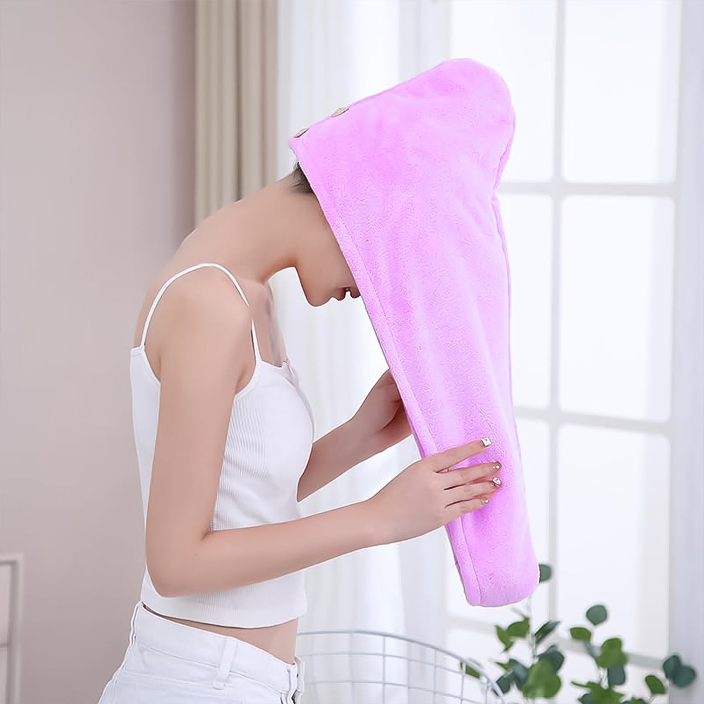 Quick Turban Hair-drying Absorbent Microfiber Toweldry Shower Caps - Happy Price - Image 3
