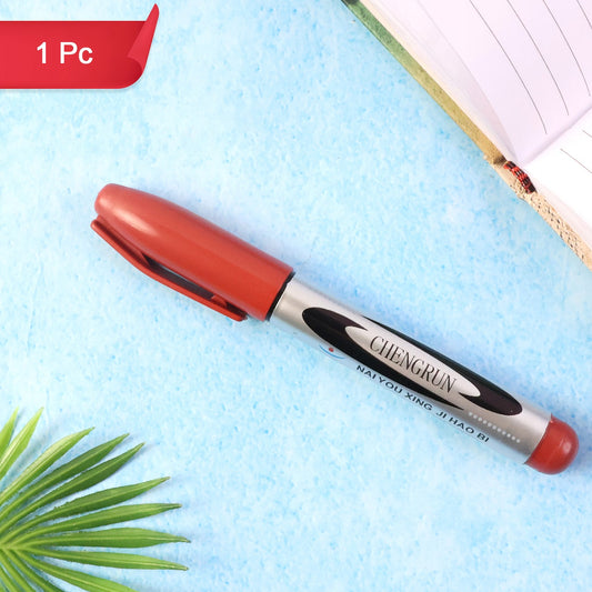 Maroon Permanent Marker Pen - Quick Dry, Smudge-Proof Ink (1 Pc) - Happy Price - Image 1