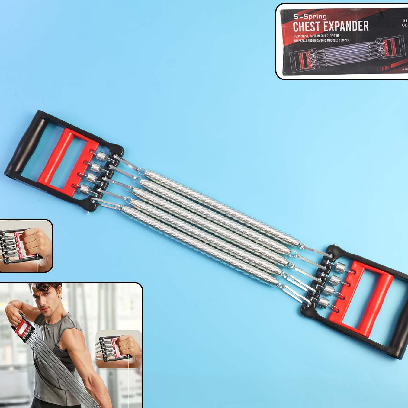 5-Spring Chest Expander for Home & Gym Workouts - Happy Price - Image 1