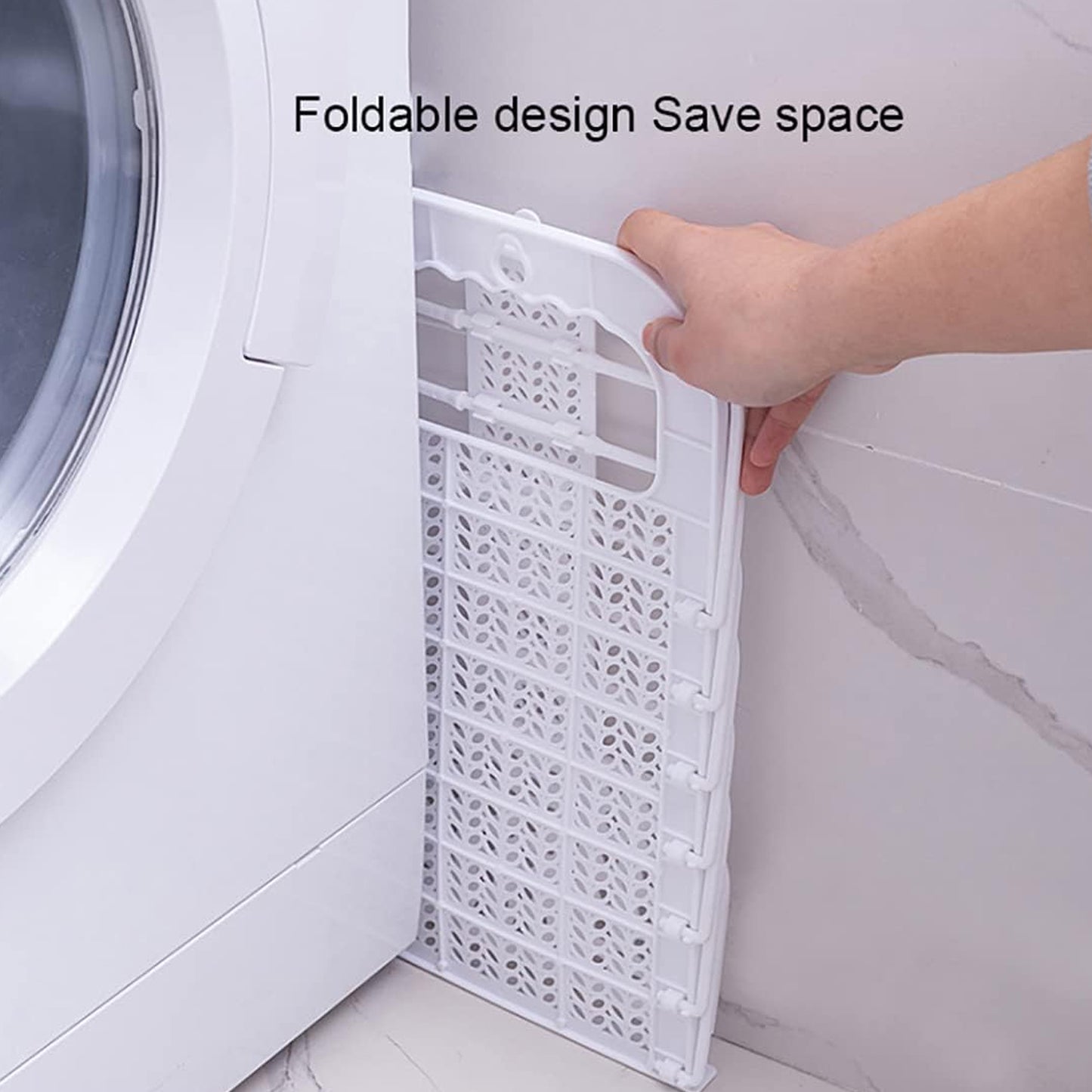 Wall Hanging Laundry Basket Clothes Hanger Dirty Hamper Clothes Storage Hook Clothes Rails For Laundry Washing Machine Bathroom Kids Dirty Clothes Storage Hanger (1 Pc) - Happy Price - Image 5