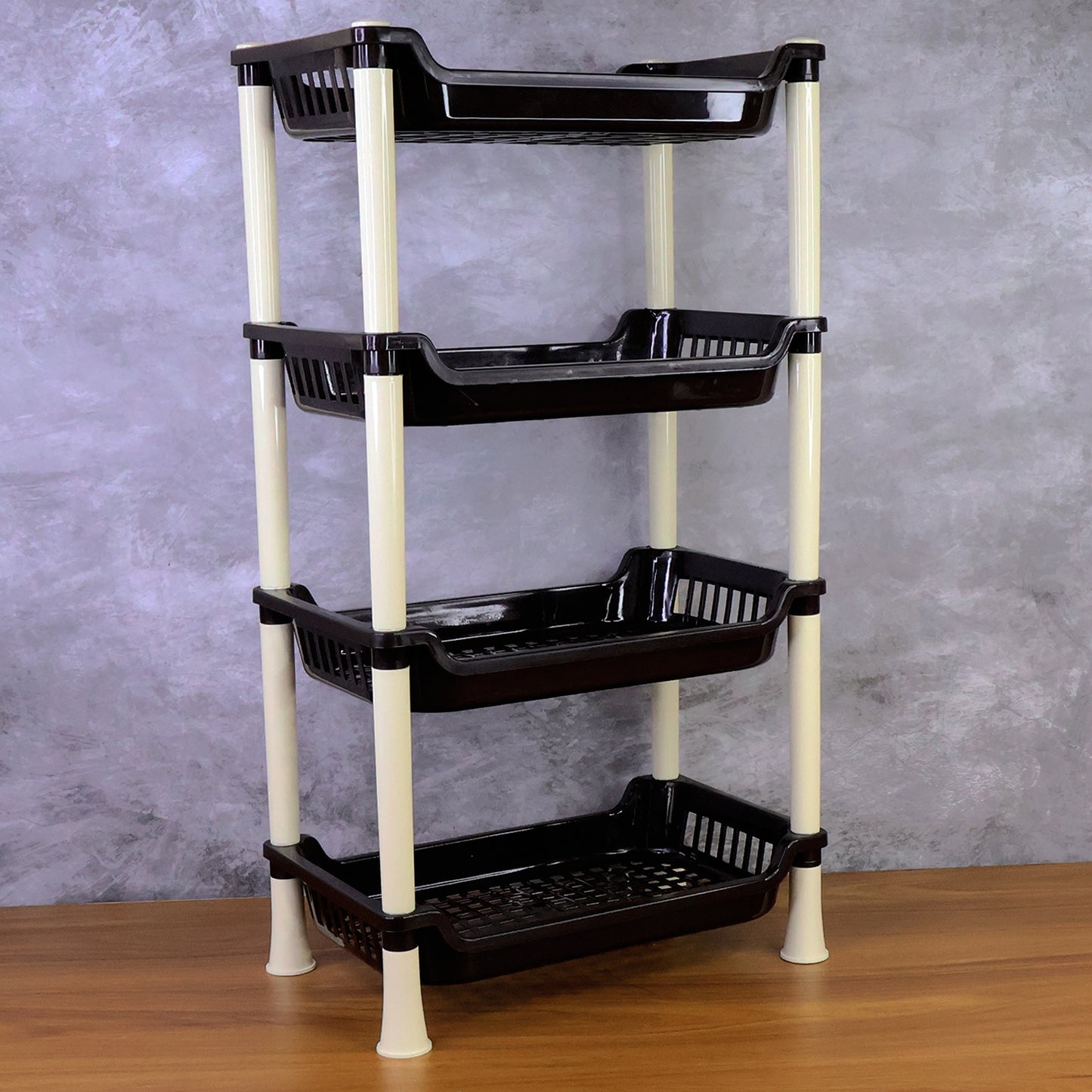 4-Layer Plastic Storage Rack for Home & Kitchen Organization - Happy Price - Image 4