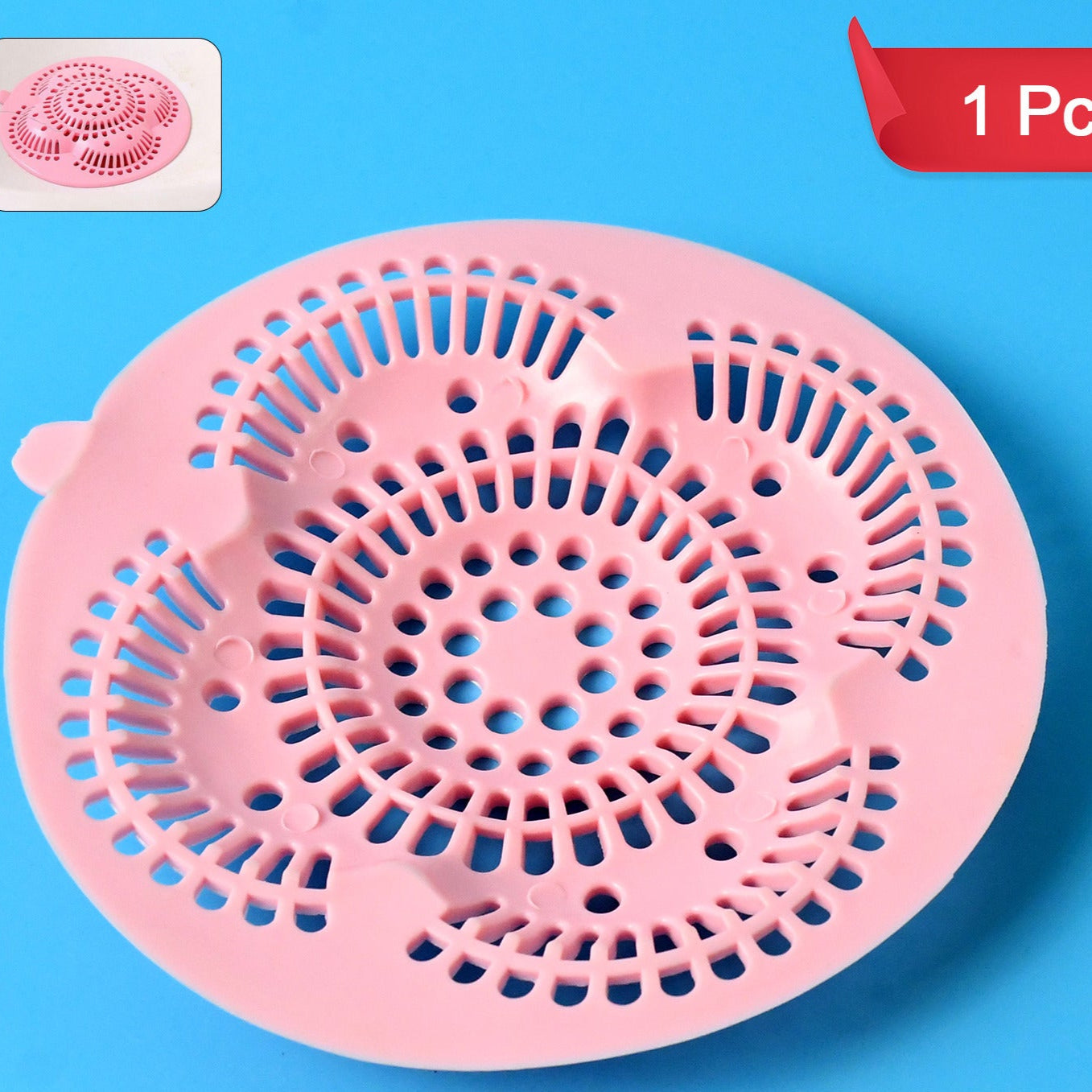 Multipurpose Silicone Sink Drain Hair Catcher And Filter Cover (1 Pc) - Happy Price - Image 1