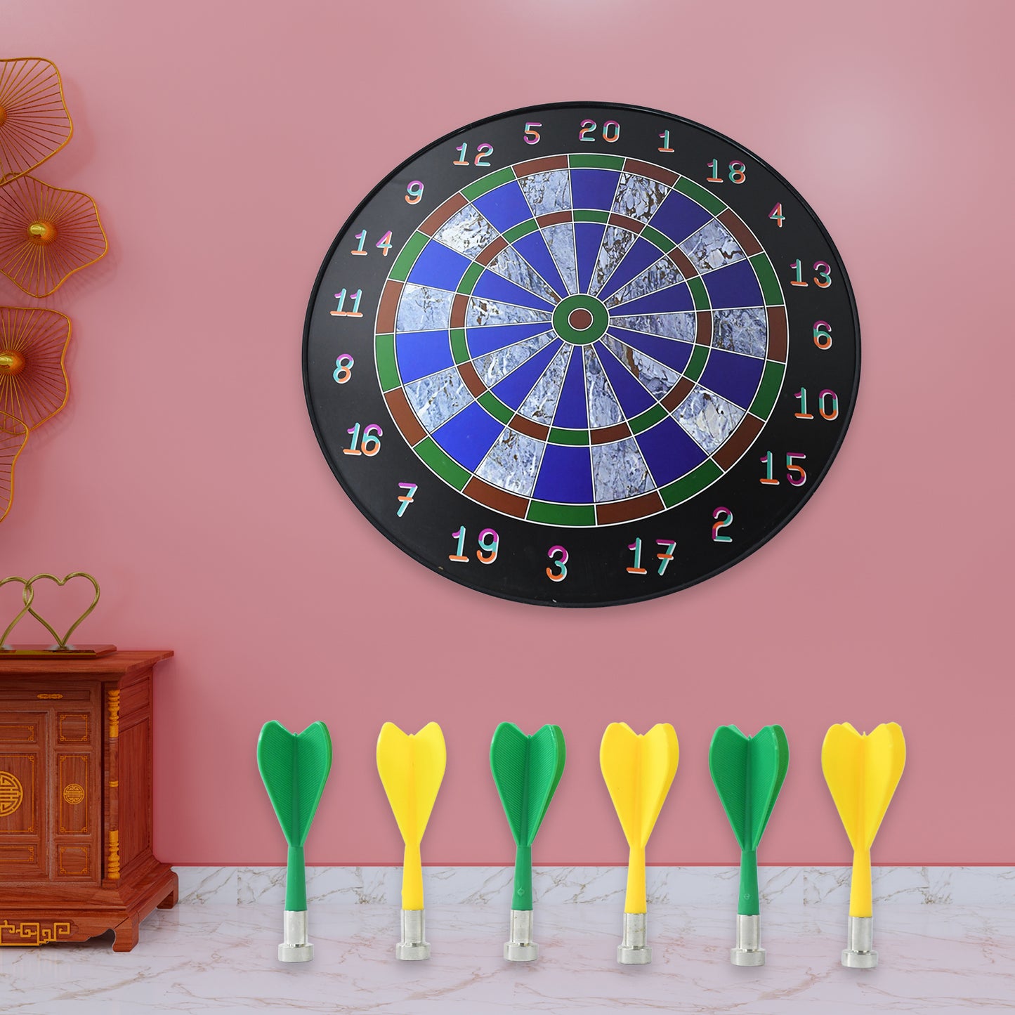 Magnetic Dart Board Game Set With 6 Safe Darts For Kids  Adults - Happy Price - Image 4