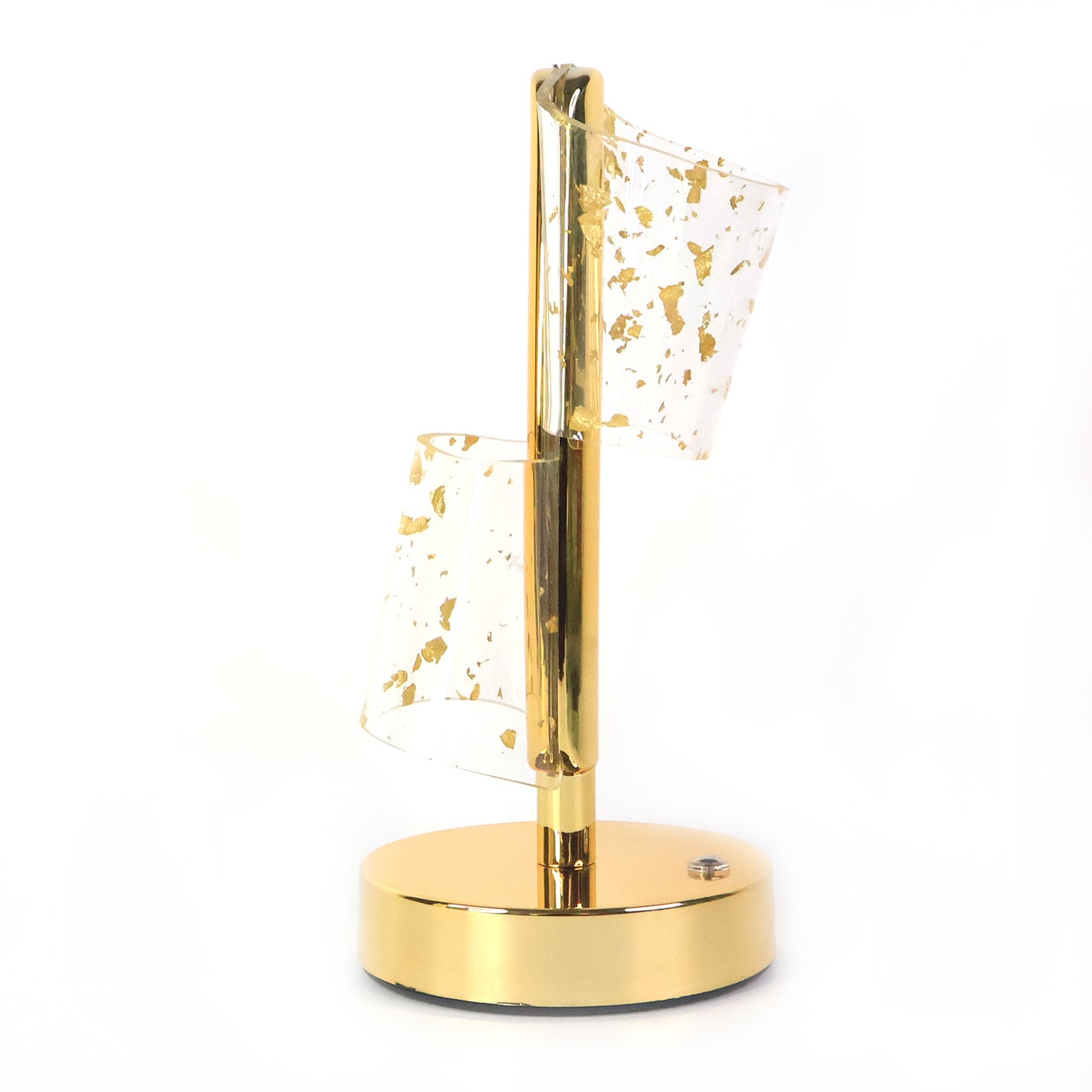 Golden Crystal LED Double Shade Table Lamp with USB Charging (1 Pc) - Happy Price - Image 2