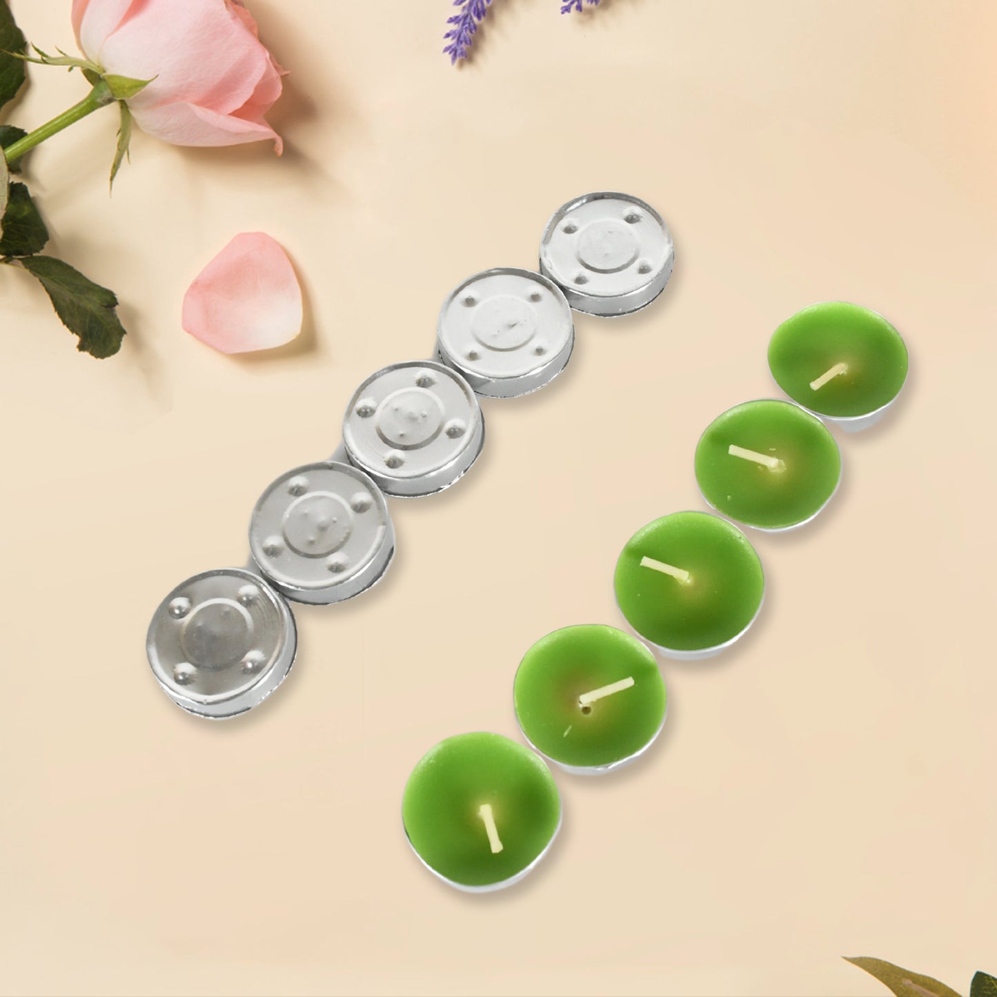 Long Burning Unscented Tealight Candles (10 Pc) - 8-9 Hour Flame for Home Decor - Great Price - Image 3