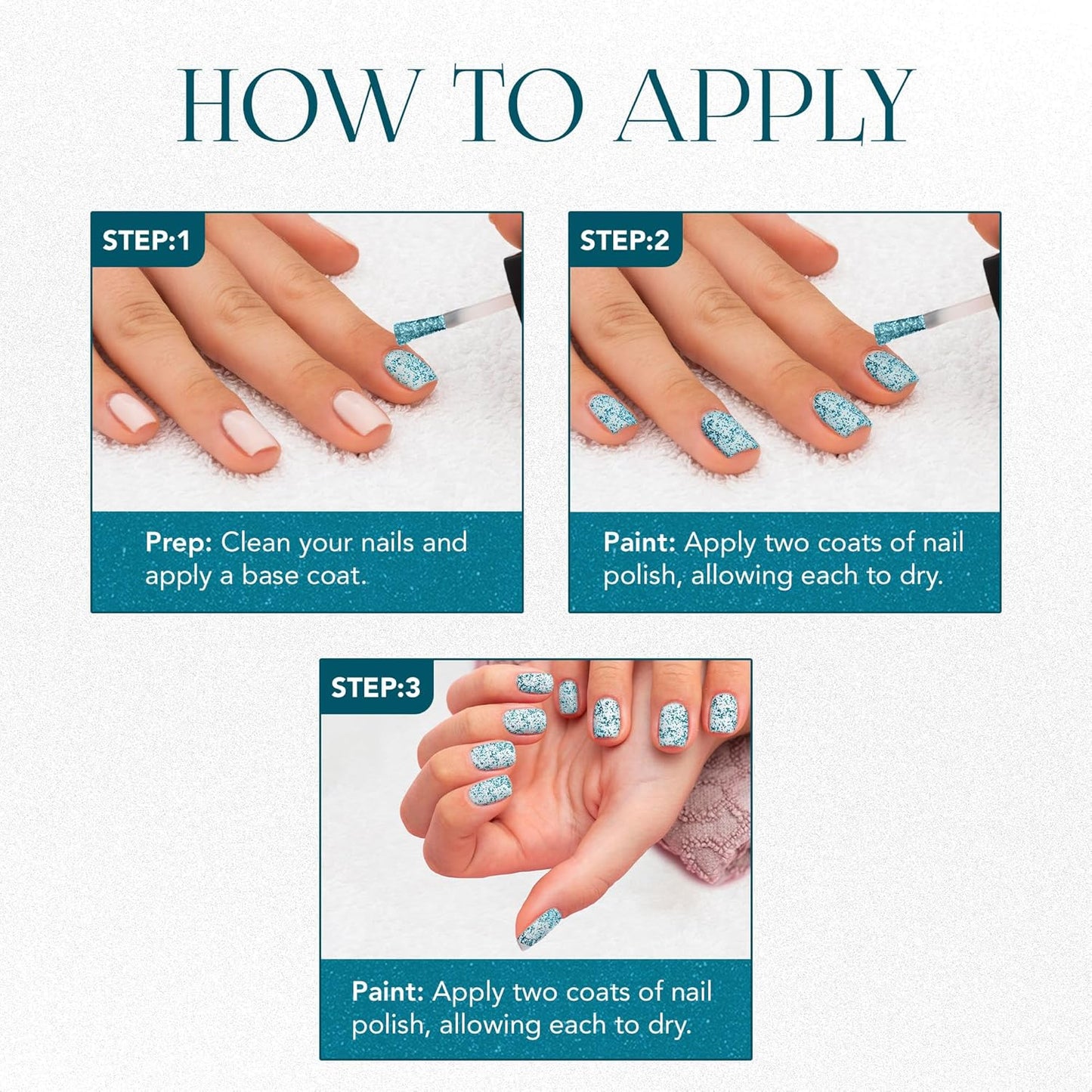 Aqua Bluebell Glitter Nail Paint - 10 ML, 1 Pc - Happy Price - Image 3