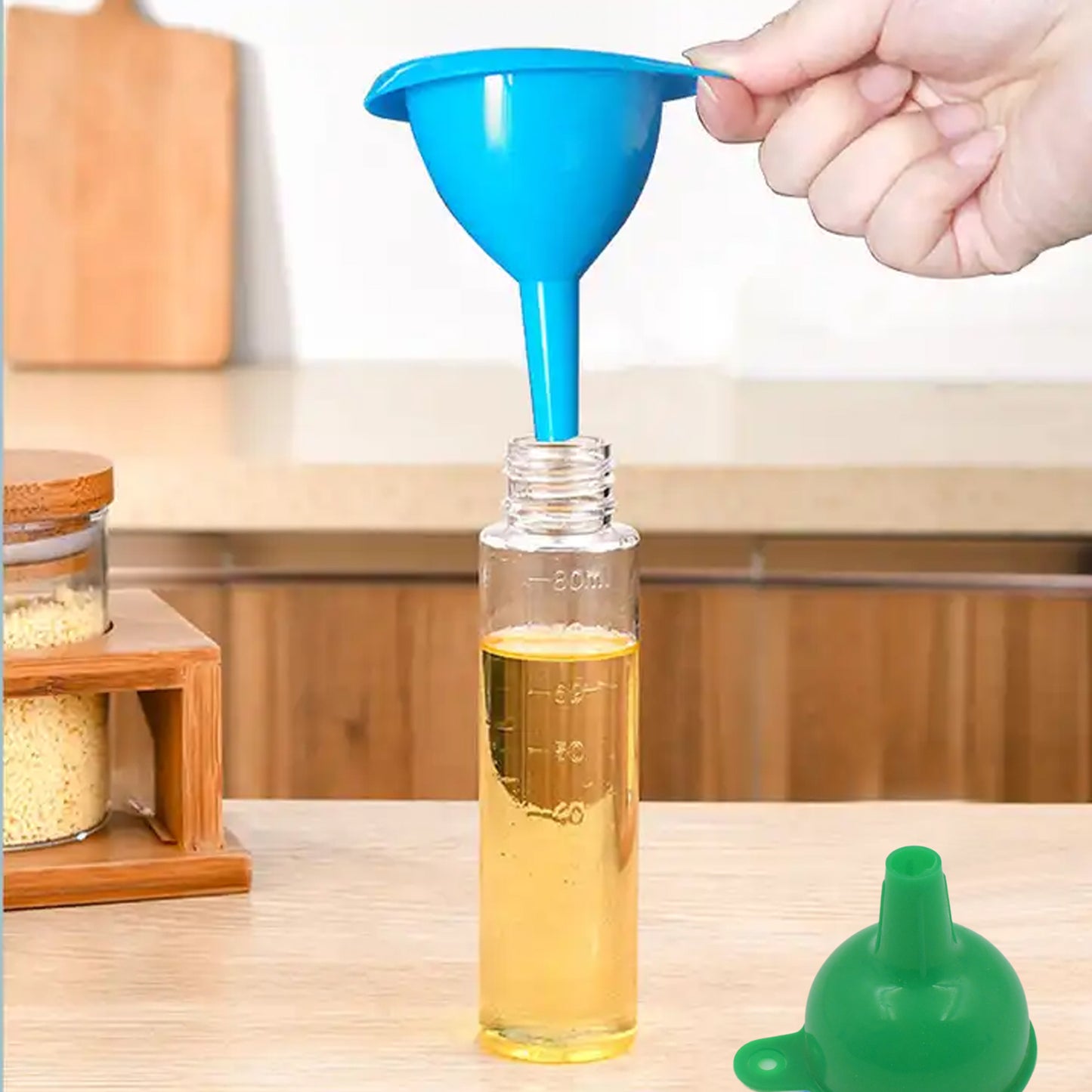 4237 Silicone Funnel For Pouring Oil Sauce Water Juice And Small Food-grainsfood Grade Silicone Funnel (1 Pc Green) - Happy Price - Image 5
