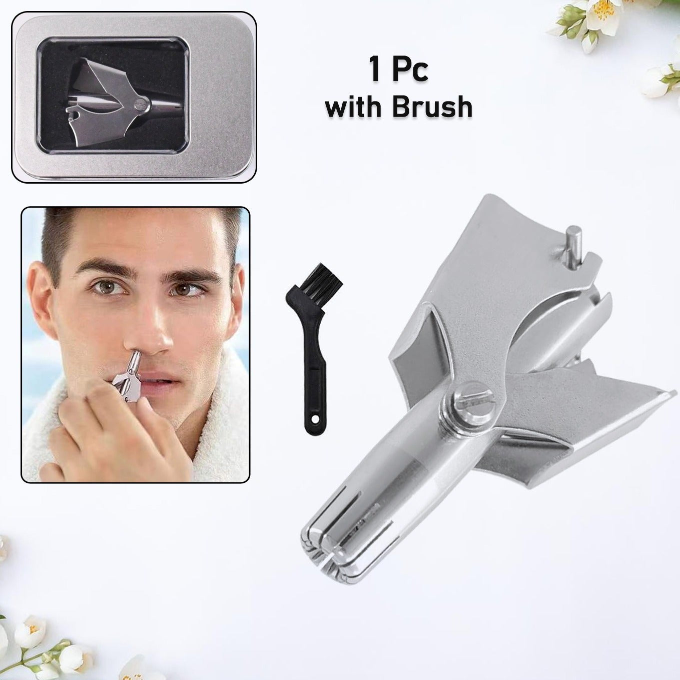 Stainless Steel Painless Nose Hair Remover (1 Pc) - Happy Price - Image 1