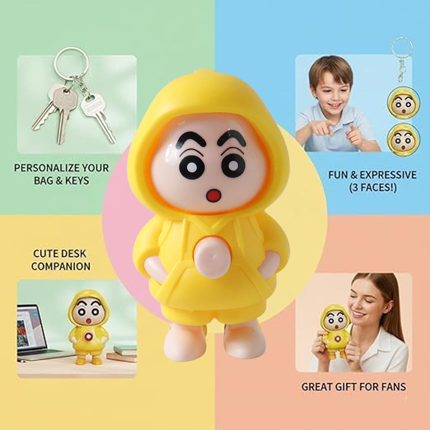 Face Changing Doll Keychain Toy - 1 Pc - Happy Price - Image 6