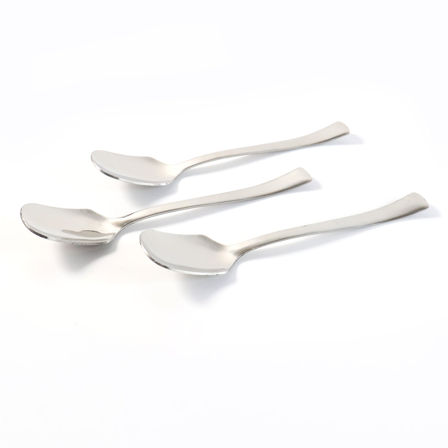 Stainless Steel Dessert Spoons - 3 Piece Set for Ice Cream & Falooda - Happy Price - Image 2