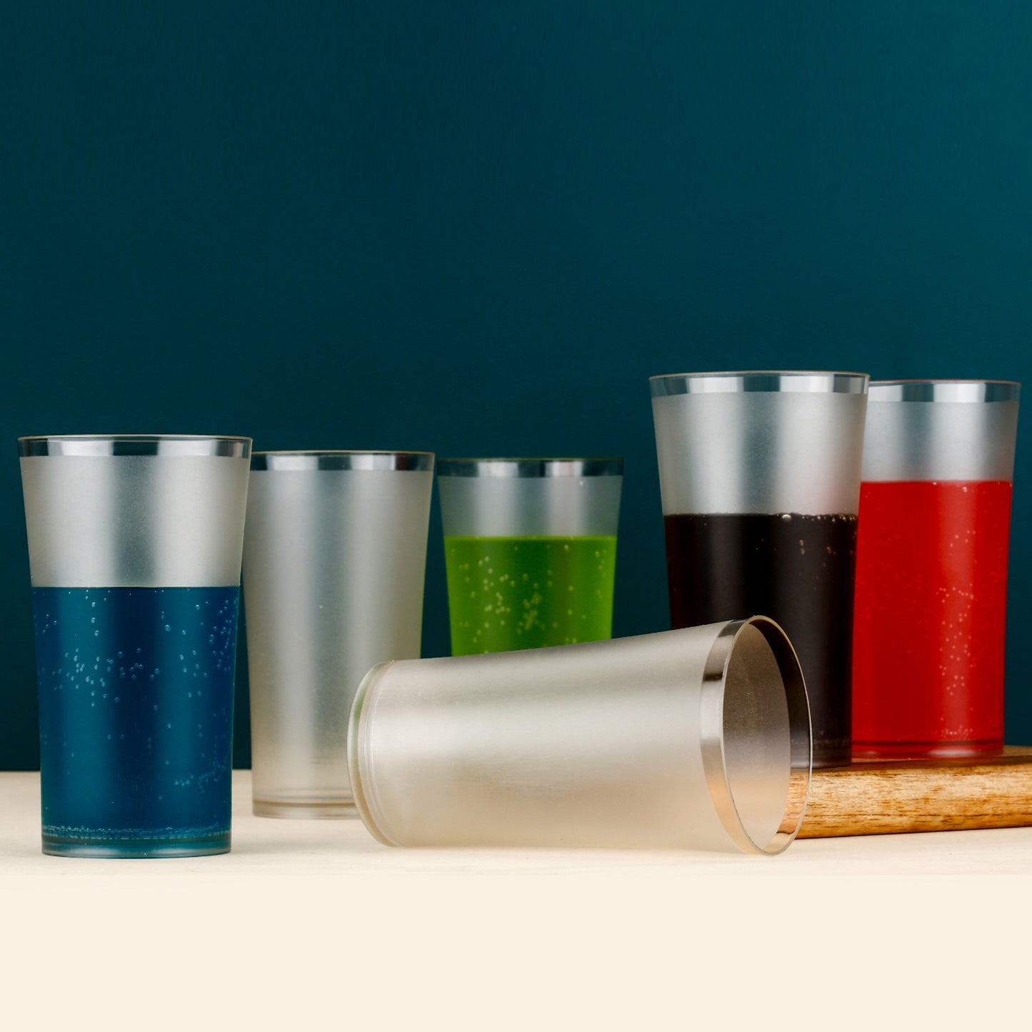 Matt Finish Glass Tumbler Set (Approx 300ml  6 Pc) - Happy Price - Image 5