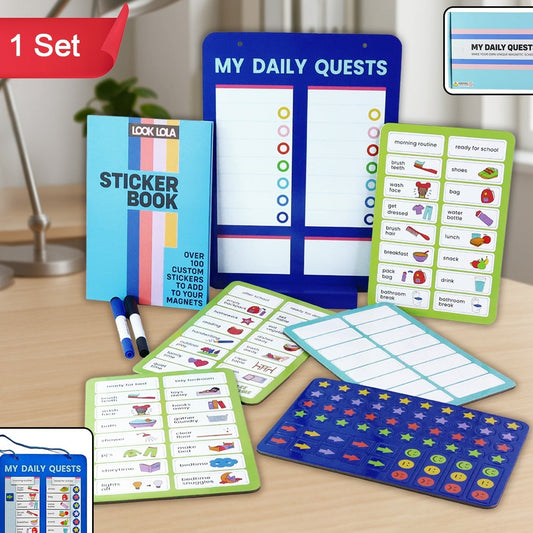 Magnetic Activity Board for Kids - Daily Routine & Habit Tracker Set - Happy Price - Image 1