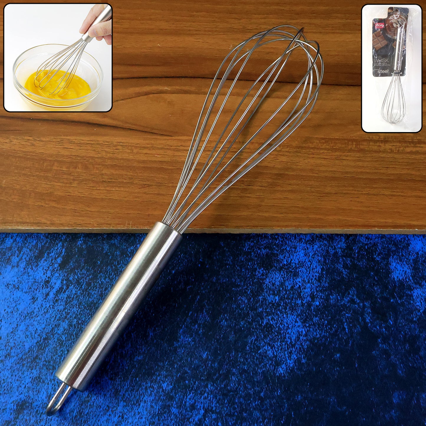 Premium Stainless Steel Whisk - 1 Pc Egg Beater & Mixer for Kitchen - Happy Price - Image 2