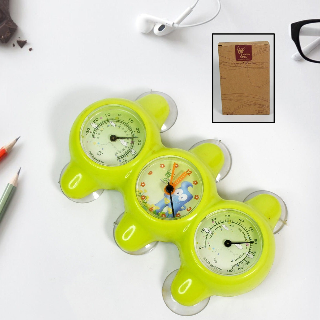 Plastic 3 In 1 Precision Desktop Clock (1 Pc) - Happy Price - Image 1