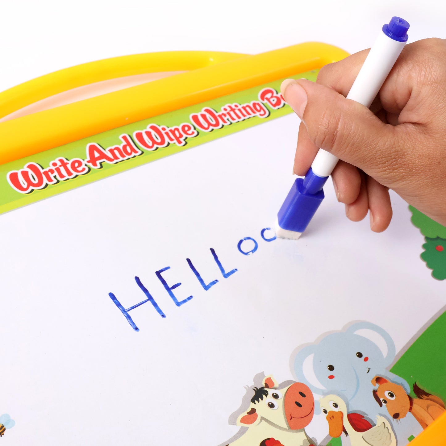 2-in-1 Kids Double-Sided Writing Board Set - Whiteboard & Blackboard with Magnetic Learning Pieces - Happy Price - Image 4