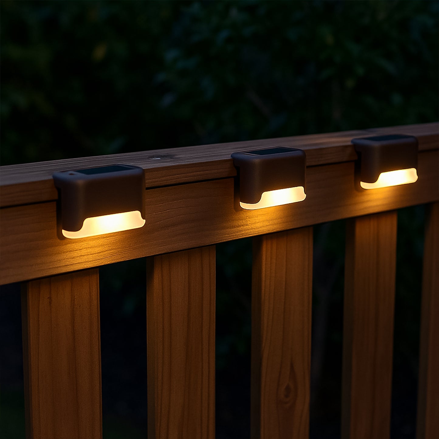 Solar Decorative Lights Waterproof Durable Garden Atmosphere Lights Stair Lights Railing Lights Step Steps Lights For Outdoor Patio Courtyard Stair Step Fence Patio Stairsyard Garden Pathway ( 4 Pc Set) - Happy Price - Image 4