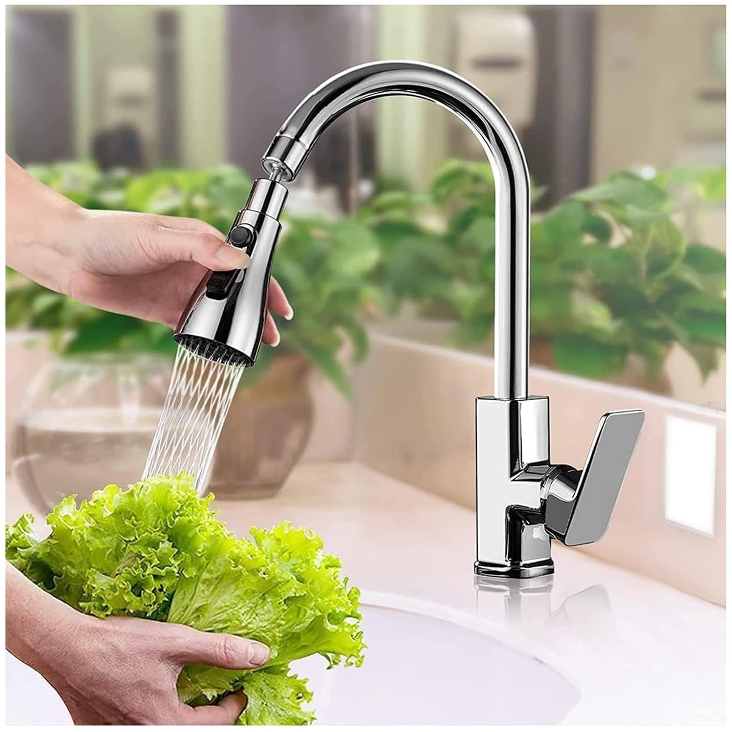 Kitchen Faucet 3-function Pull Down Sink Sprayer (1 Pc) - Happy Price - Image 6