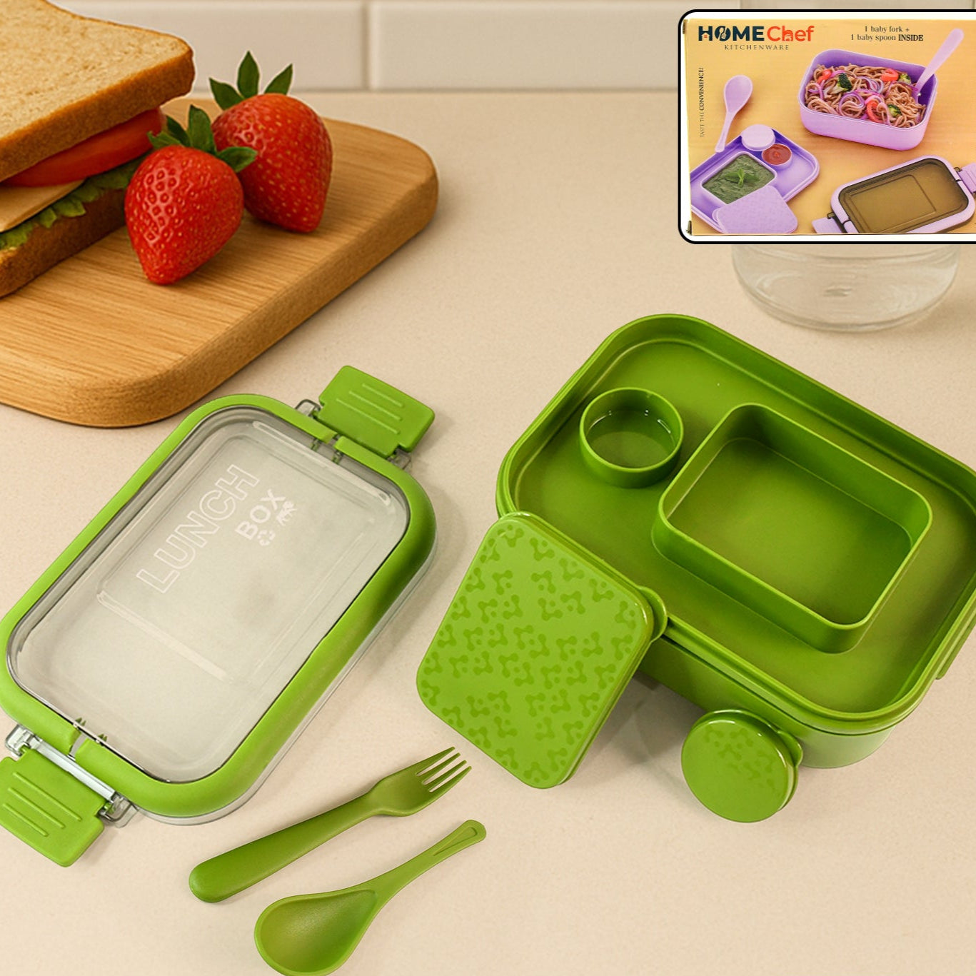Magic Lunch Box With Leakproof Compartments (1 Pc) - Happy Price - Image 1