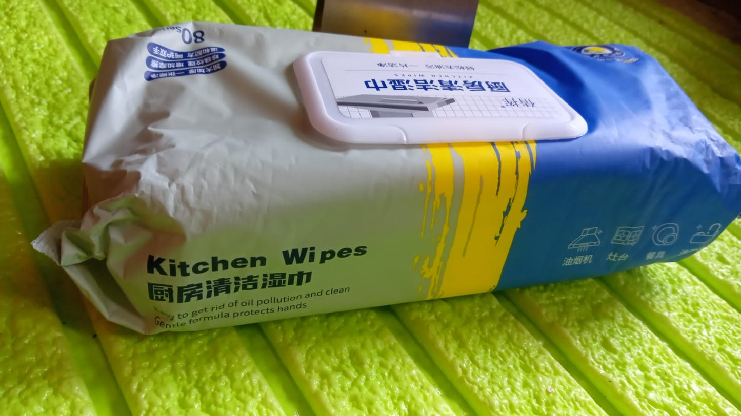 Kitchen Cleaning Wipes  Strong Decontamination Kitchen Wipes  Disposable Kitchen Wet Wipes Household Cloth Towel For Removing Grease Stains And Cleaning Glass (Pack Of 80 Pcs) - Happy Price - Image 7