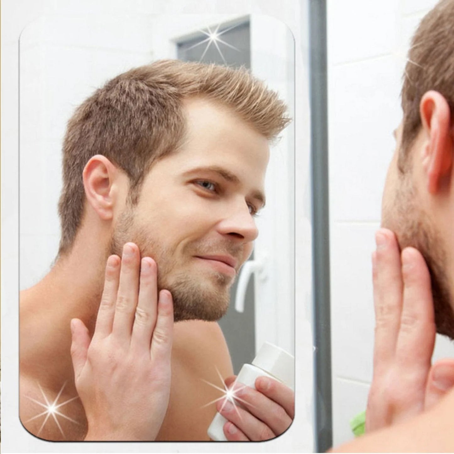 Plastic Square 3d Mirror Wall Stickers (1 Pc  30x30 Cm) - Happy Price - Image 5