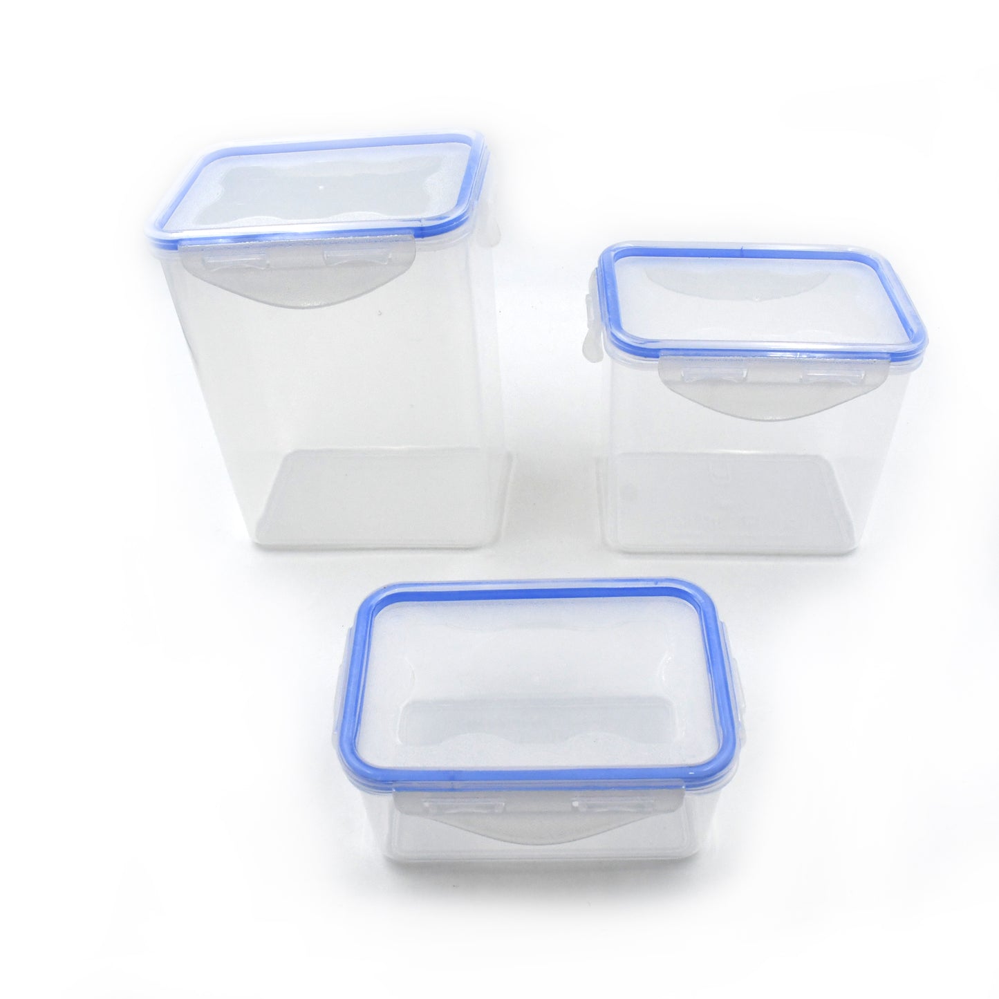 Kitchen Storage Container Set With Food Grade Plastic And Air Seal Lock Lid For Storage Of Grocery Spices Dry Fruits Use For Home Office Restaurant Canteens (3 Piece Set) - Happy Price - Image 4