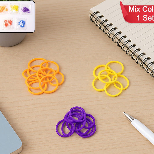 Strong Multipurpose Elastic Rubber Bands - Assorted Colors (1 Packet) - Happy Price - Image 1