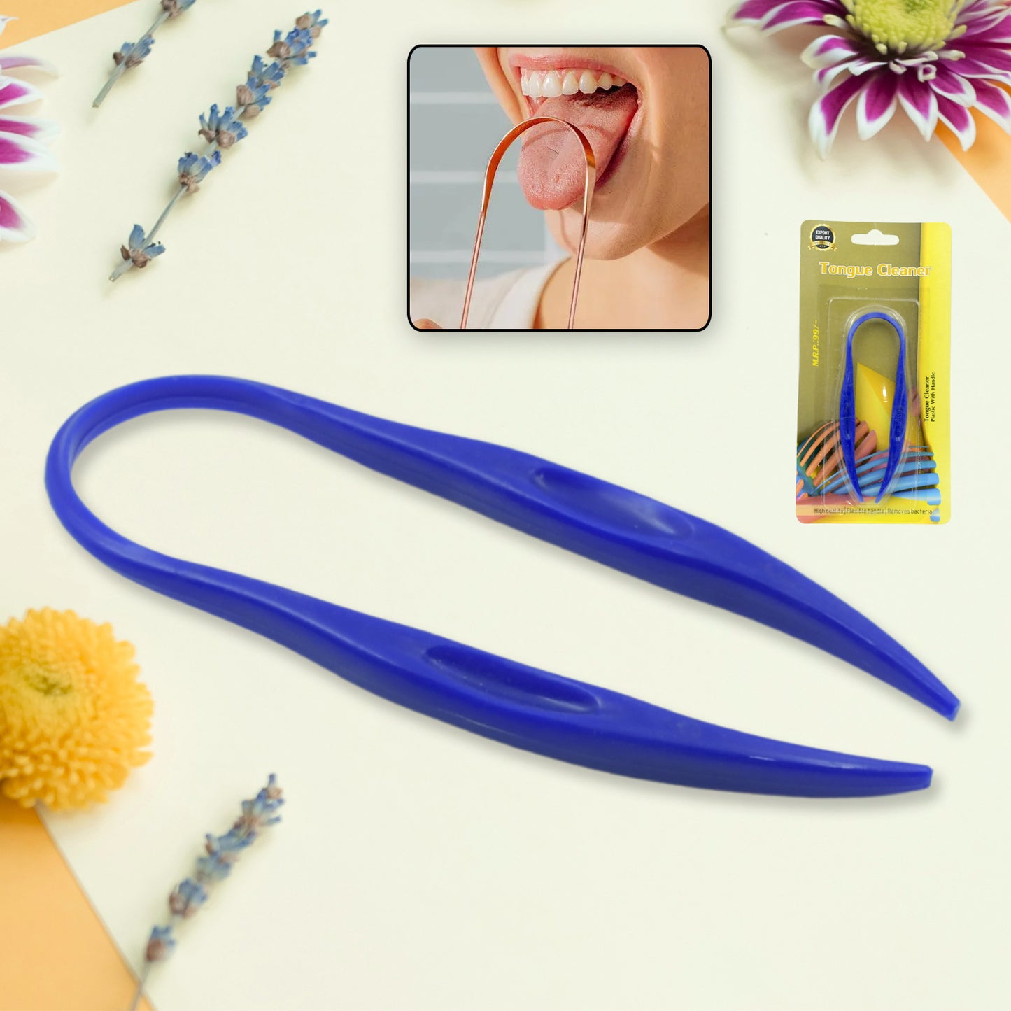 Plastic Tongue Cleaner For Kids  Adults  Tongue Scraper For Bad Breath Maintain Oral Hygiene For Daily Use  For Fresh Breath  Bacteria Removal  Improved Taste Plastic With Handle Tongue Cleaner (1 Pc ) - Happy Price - Image 6