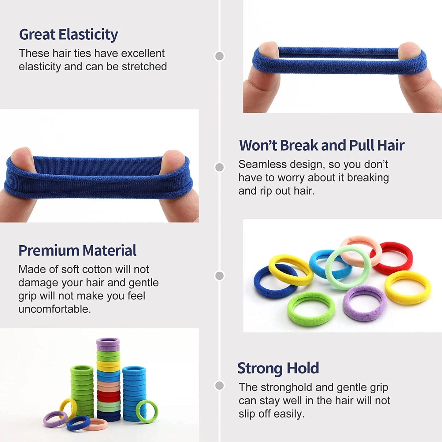 Kids Hair Accessories Set: Bands, Clips & Rubber Bands in Organizer Box (1 Set) - Happy Price - Image 7