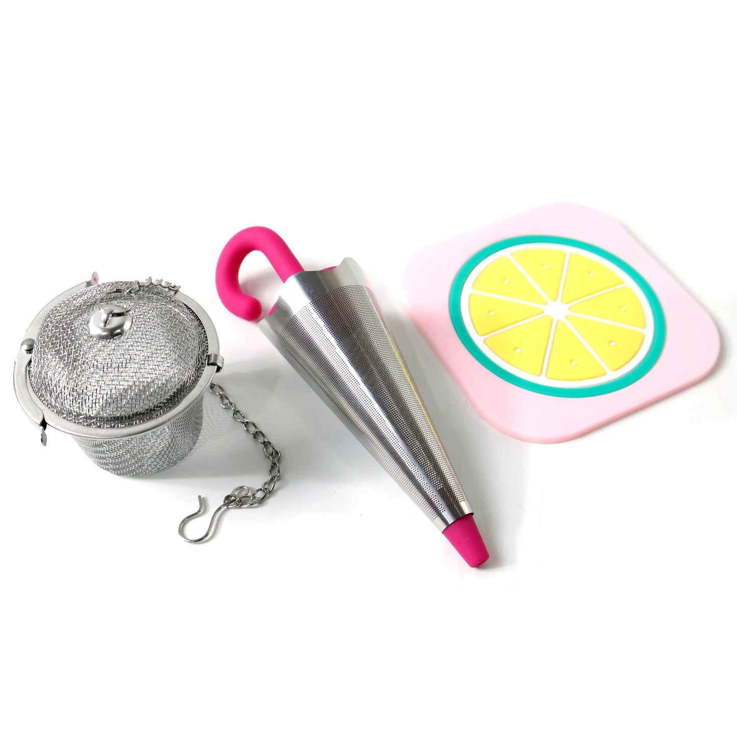3-in-1 Tea & Coffee Drinkware Accessory Set with Infuser, Stirrer & Coaster - Happy Price - Image 4