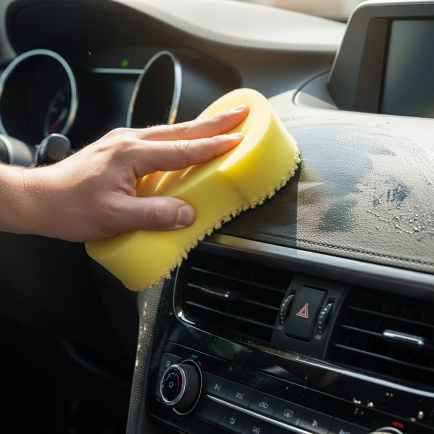 Chenille Microfiber Car Wash Sponge Mitt - 1 Pc, Scratch-Free Dual-Surface Cleaning Pad - Happy Price - Image 6