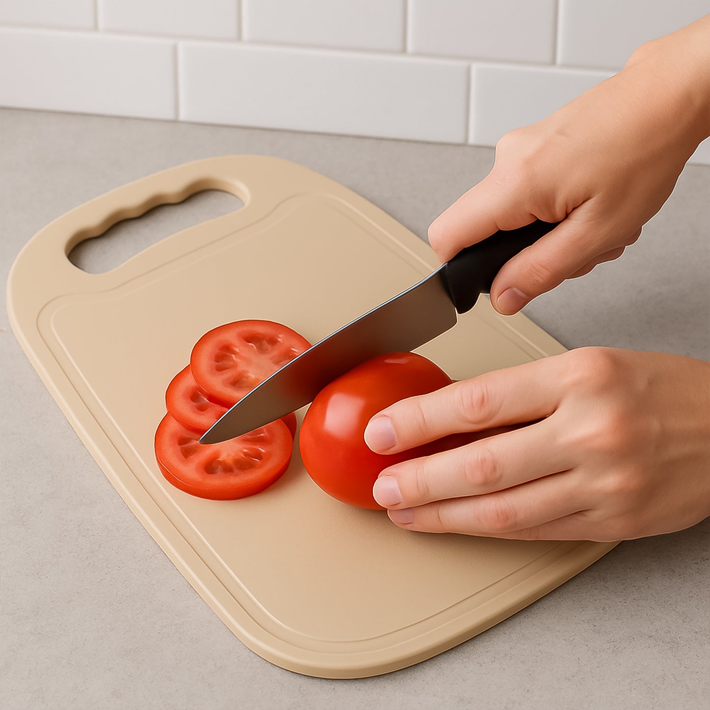 Durable Plastic Chopping Board 34x23 Cm (1 Pc) - Happy Price - Image 3